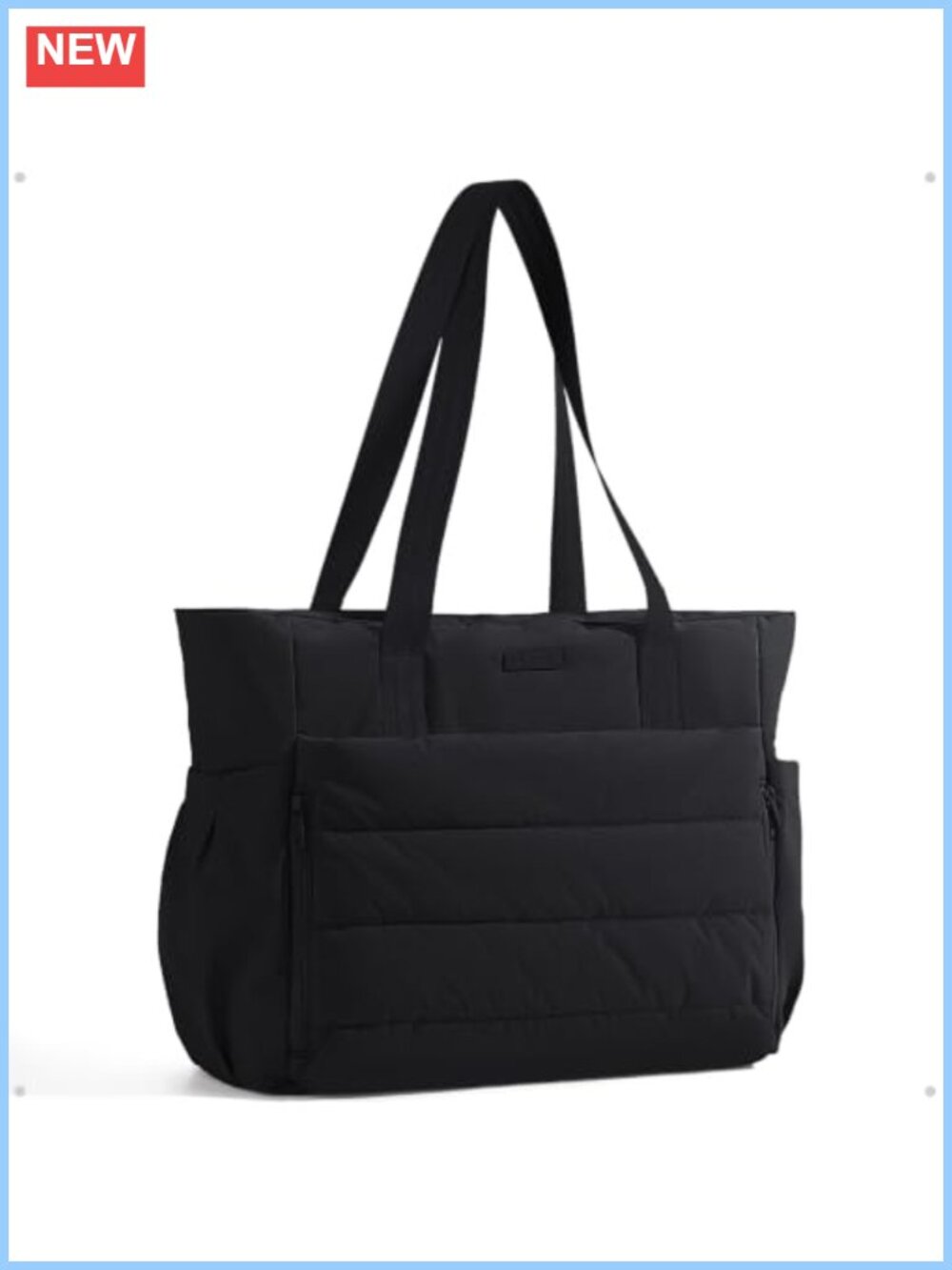NISHEL Lightweight Puffy Large Tote Bag for Work Travel Office Purse